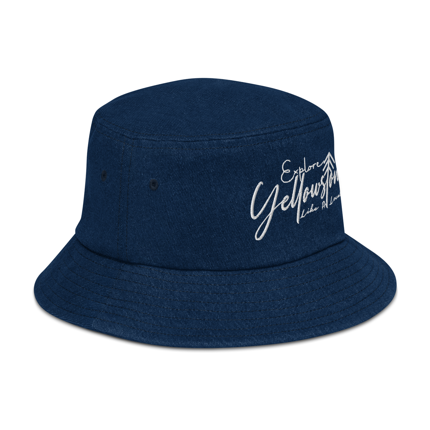 Explore Yellowstone Like a Local Denim bucket hat