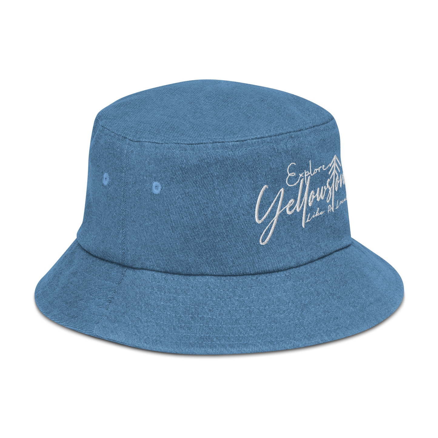 Explore Yellowstone Like a Local Denim bucket hat